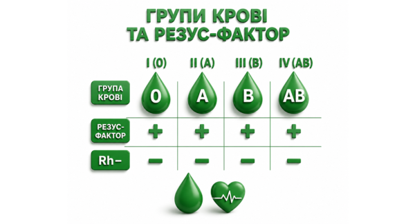 Групи крові та резус-фактор